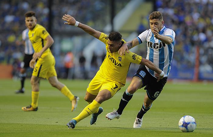 Boca Juniors se enfrentó a Racing Club. Foto: AFP