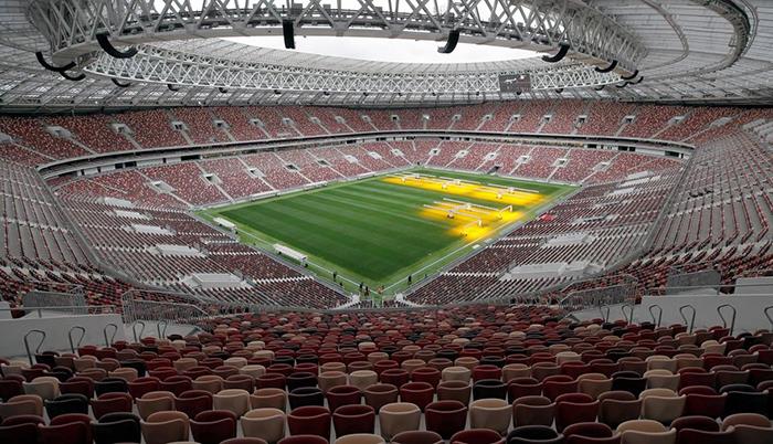 Estadio Luzhniki, Moscú. Capacidad para 81.300 personas. Foto: AFP