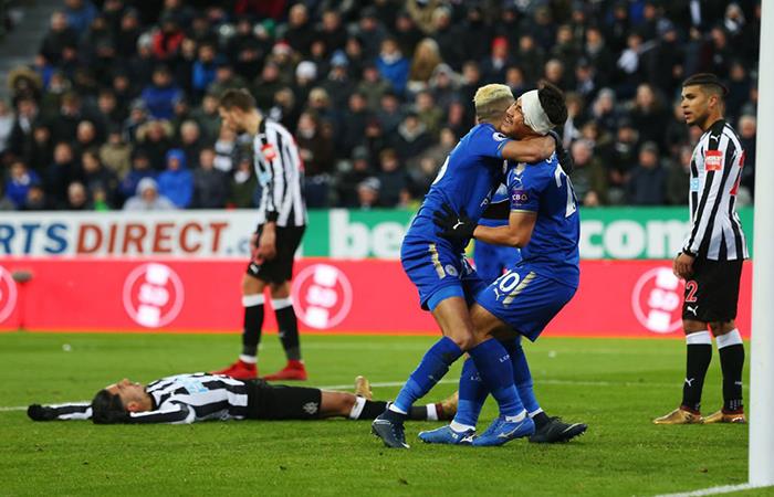 Newcastle vs Leicester. Foto: Twitter