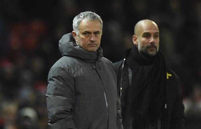 José Mourinho y Pep Guardiola. Foto: AFP