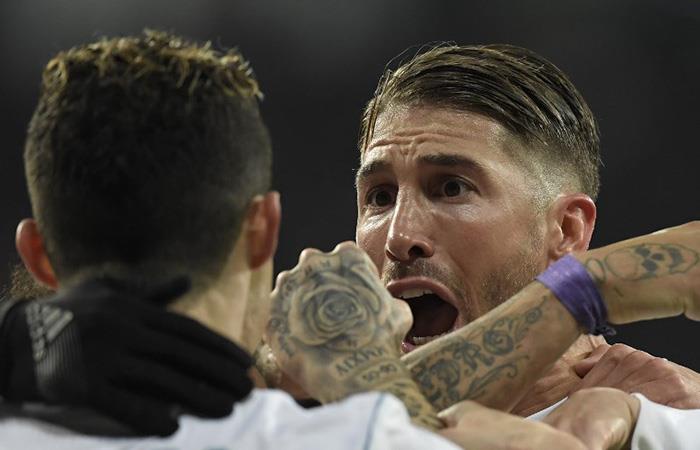 Sergio Ramos celebra el gol. Foto: AFP
