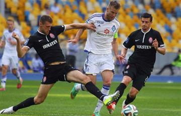 Dinamo Kiev consiguió un agónico triunfo ante el Zorya por la liga de Ucrania