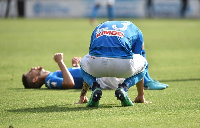 Napoli se queda con pocas chances del título de la Serie A. Foto: AFP