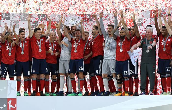 Bayern Múnich alzó el título de la Bundesliga. Foto: AFP