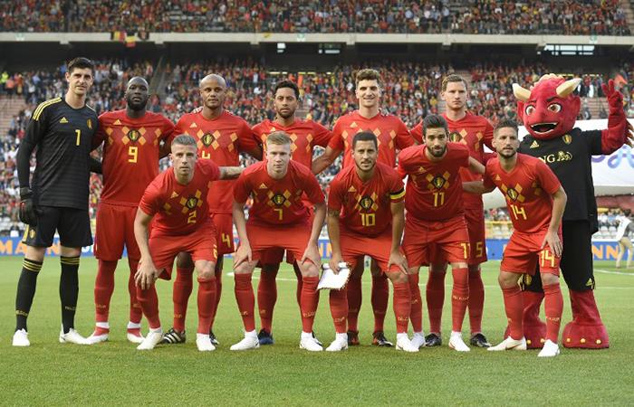 Selección de Bélgica. Foto: AFP