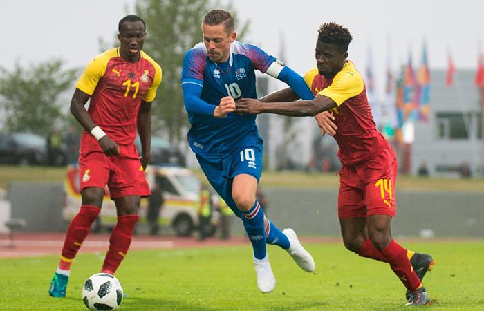 Islandia empató 2-2 ante Ghana en su última prueba de cara al Mundial. Foto: Twitter