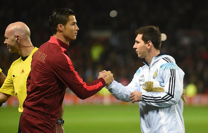 Cristiano Ronaldo y Lionel Messi. Foto: AFP