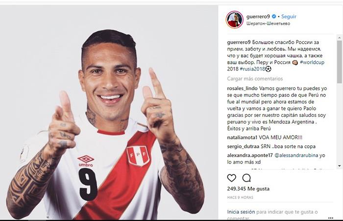 Paolo Guerrero y su mensaje vía redes sociales. Foto: Instagram