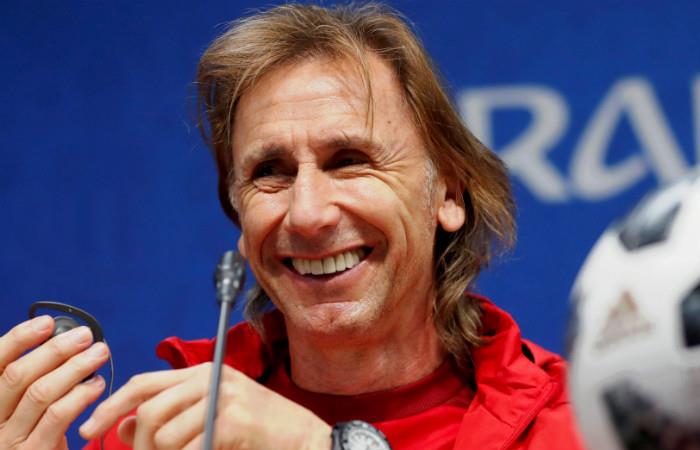 Ricardo Gareca confiado en el potencial de Perú en la Copa del Mundo. Foto: EFE