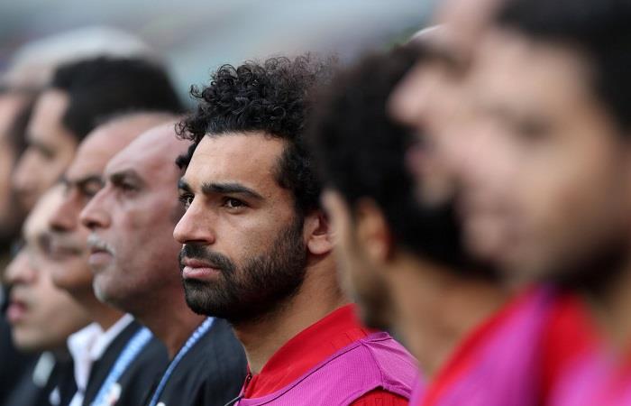 Mohamed Salah vivió un momento de amargura tras el gol uruguayo. Foto: Twitter