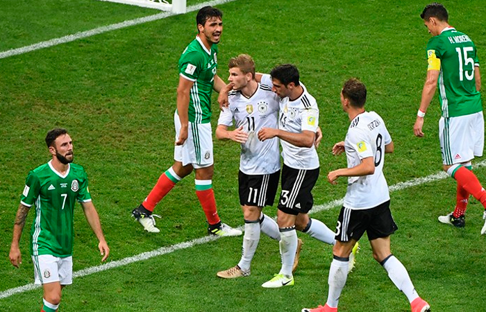 Alemania vs México. Foto: AFP