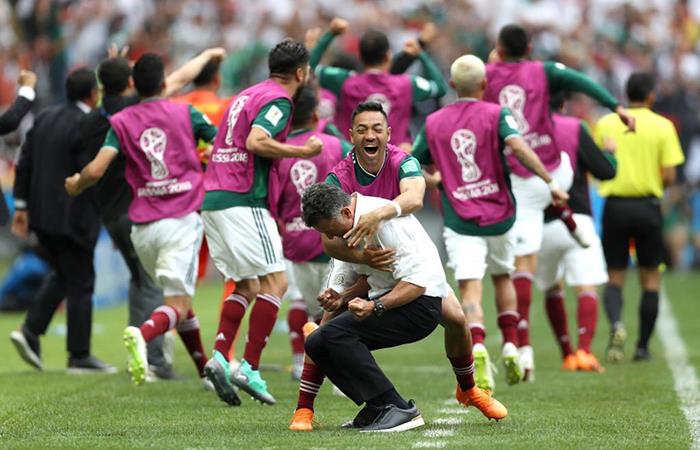 Juan Carlos Osorio se mostró satisfecho sobre la gran victoria de su selección ante la poderosa Alemania. Foto: Twitter