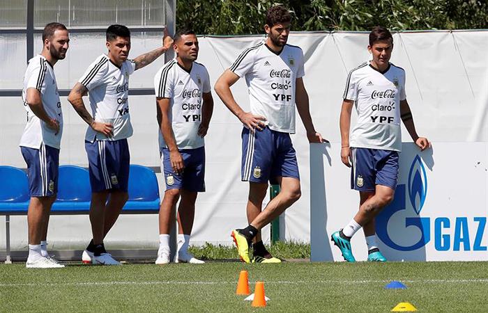 Entrenamientos de la Selección Argentina. Foto: EFE