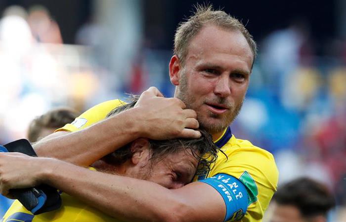 Selección de Suecia venció a Corea del Sur con un gol de penal convalidado por el VAR. Foto: EFE