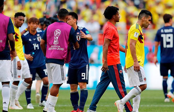Colombia vs Japón. Foto: EFE