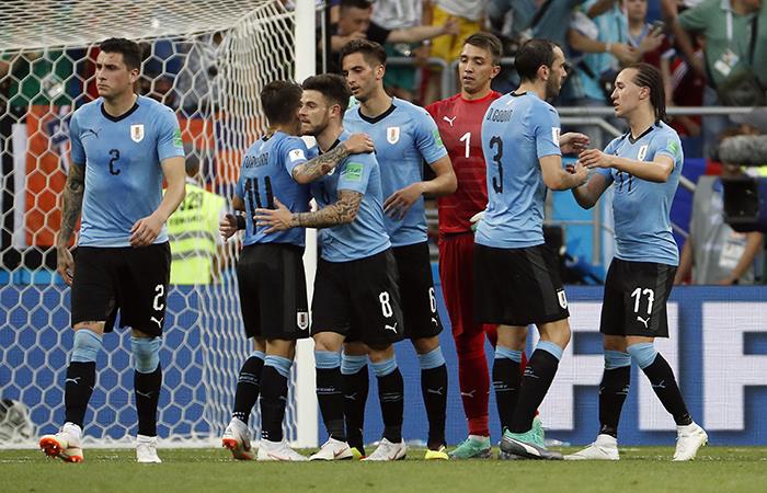 Uruguay clasificó a los octavos de final de Rusia 2018. Foto: EFE