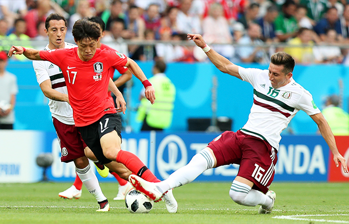 Corea del Sur vs México. Foto: EFE