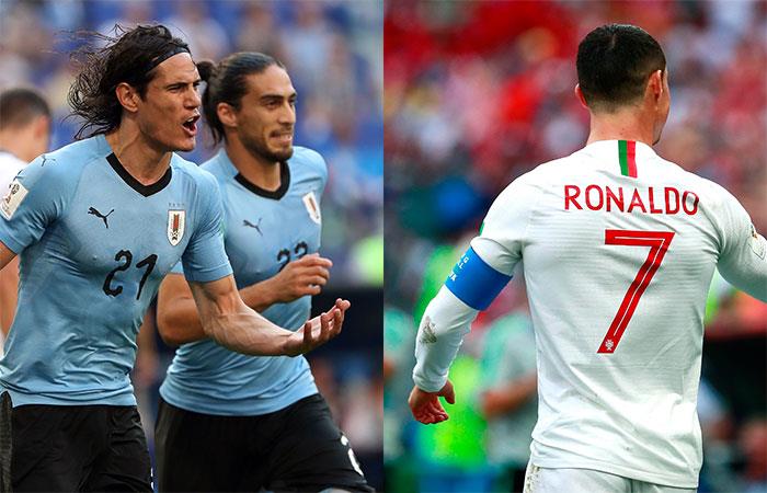 Uruguay y Portugal jugarán un partido imperdible. Foto: EFE
