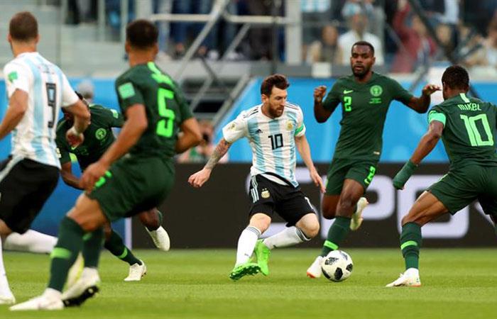 Nigeria vs Argentina. Foto: EFE