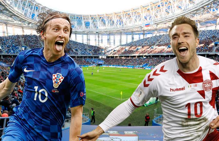 Croacia vs Dinamarca. Foto: EFE