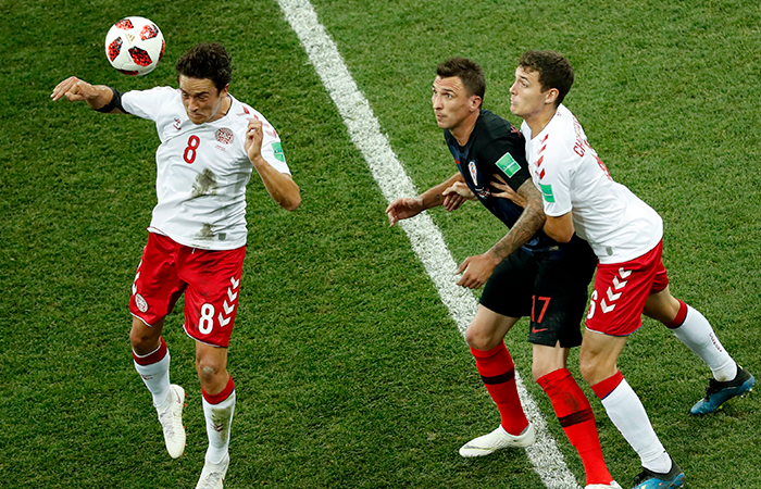 Croacia vs Dinamarca. Foto: EFE