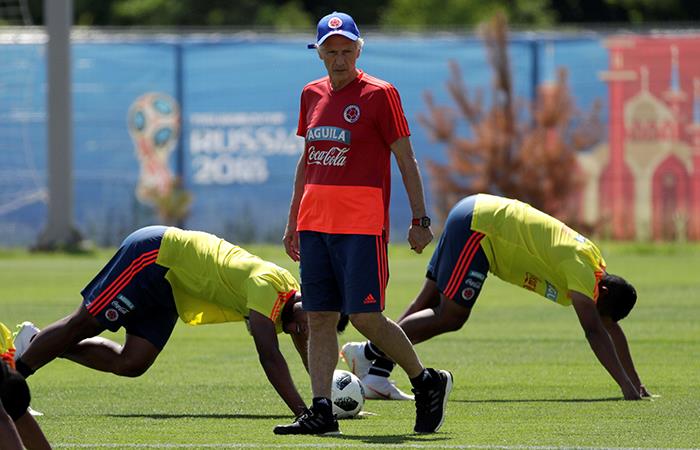 Colombia se entrenó sin Jamés ni Borja pensando ya en Inglaterra. Foto: EFE