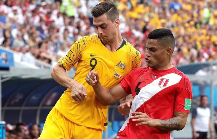 Anderson Santamaría fue titular ante Australia por el Mundial Rusia 2018. Foto: EFE
