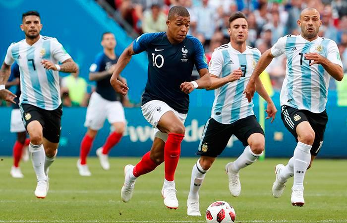 Francia vs Argentina. Foto: EFE