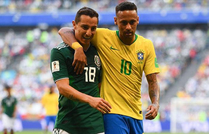 Guardado se burló de Neymar tras quedar eliminado. Foto: AFP