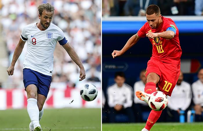 Bélgica vs Inglaterra. Foto: AFP