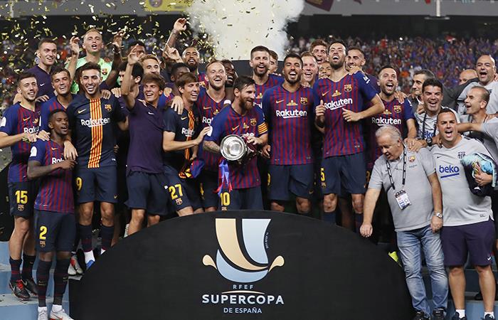 Barcelona logra su primer trofeo del año. Foto: EFE