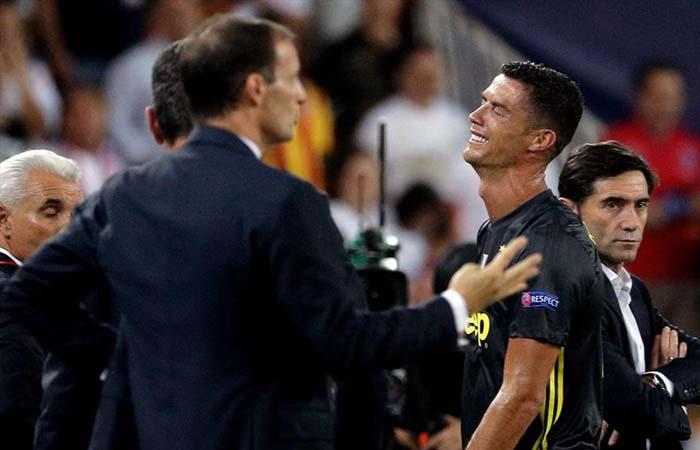 Técnico de la Juventus aseguró que Cristiano Ronaldo ya olvidó la tarjeta roja sufrida en Champions League. Foto: EFE