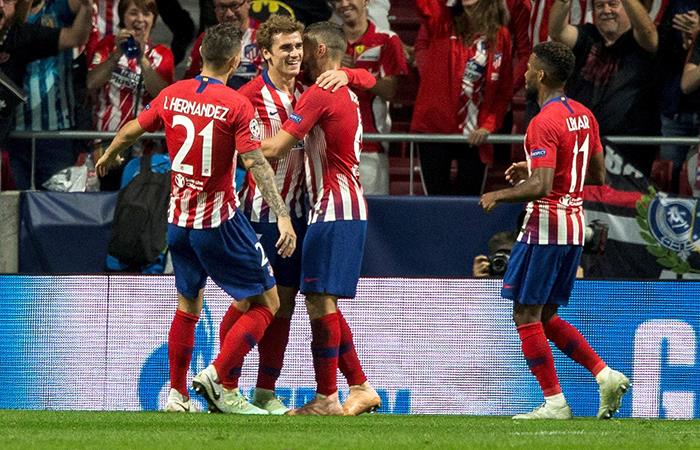 Atlético de Madrid venció al Brujas con gran actuación de Griezmann. Foto: EFE