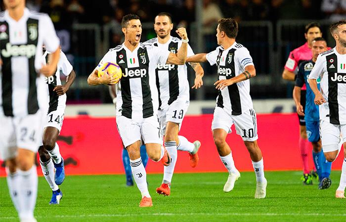 Juventus ganó a Empoli con doblete de Cristiano. Foto: EFE