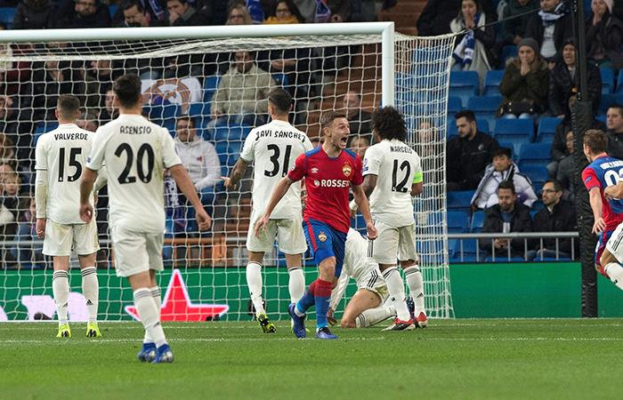 Real Madrid cayó goleado 3-0 ante el CSKA Moscú. Foto: EFE