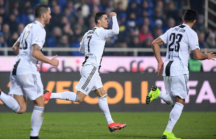 Cristiano Ronaldo puso el 2-2 definitivo ante Atalanta. Foto: Twitter