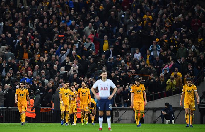 Tottenham cayó ante el Wolverhampton. Foto: AFP