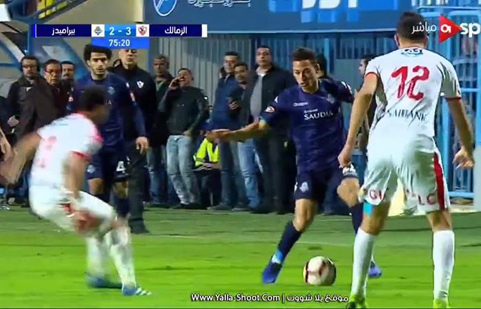 Cristian Benavente entró al minuto 58 en el empate a tres del Pyramids FC. Foto: Twitter