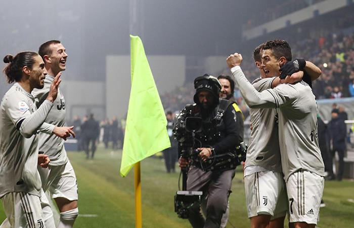 Cristiano Ronaldo marcó el 2-0 a favor de la Juventus. Foto: EFE