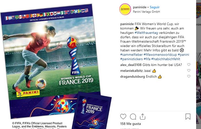 Panini lanzará álbum de futbol femenino. Foto: Instagram