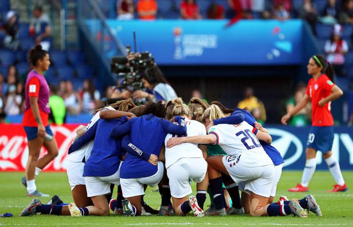 Mundial Femenino: Estados Unidos 3-0 Chile. Foto: EFE