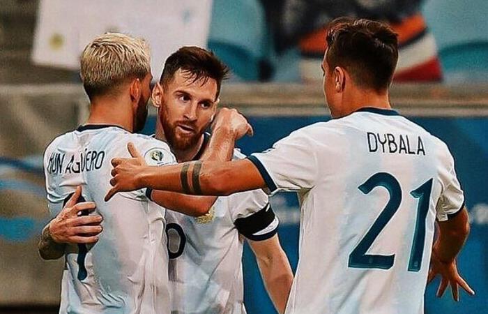 Argentina celebró el 2-0 ante Qatar por la Copa América. Foto: Twitter