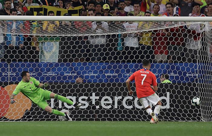 Alexis Sánchez anotó el gol de la victoria de Chile. Foto: EFE