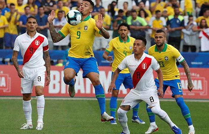 Perú vs Brasil. Foto: EFE