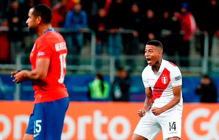 Perú vs Chile. Foto: EFE