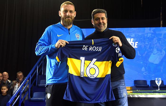 Daniele De Rossi fue presentado de forma oficial en Boca Juniors. Foto: EFE