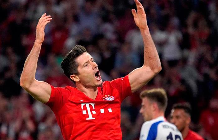 Robert Lewandowski salvó el debut del Bayern Múnich. Foto: EFE