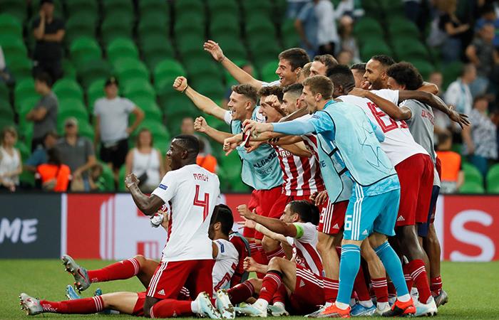 Olympiacos venció 2-1 a Krasnodar y clasificó a fase de grupos. Foto: EFE