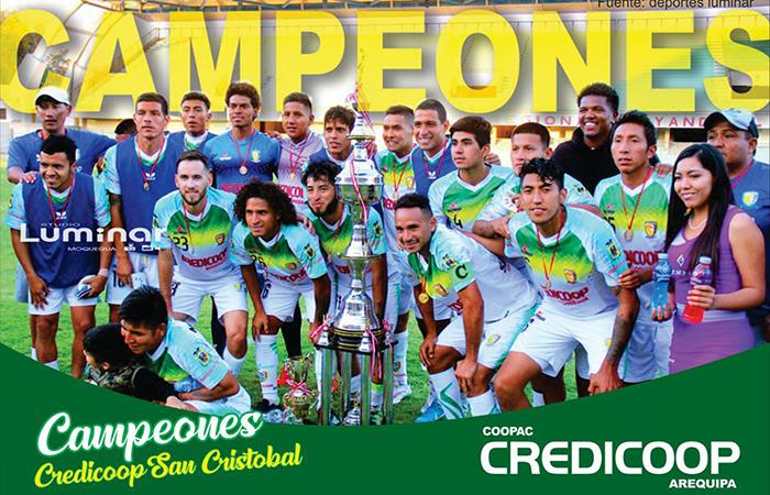 Credicoop San Cristóbal se coronó campeón de Moquegua. Foto: Facebook