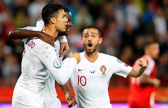 Cristiano Ronaldo lidera la goleada portuguesa ante Serbia. Foto: EFE